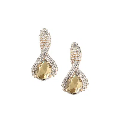 Sohi Women's Bling Drop Earrings In Silver