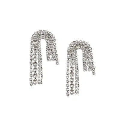 Sohi Women's Bling Drop Earrings In Metallic