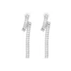 Sohi Women's Bling Drop Earrings In Silver
