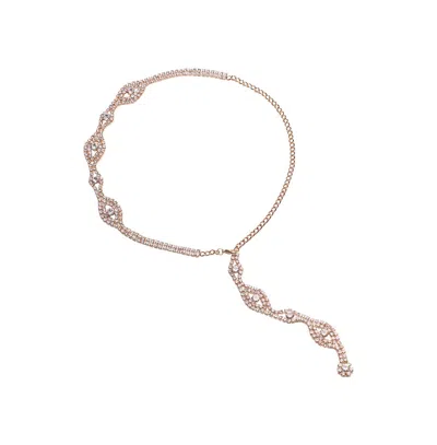 Sohi Women's Bling Eye Statement Necklace In Silver