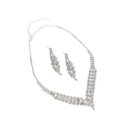 Sohi Women's Bling Jewellery Set In Silver