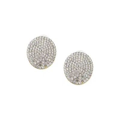 Sohi Women's Bling Stud Earrings In Silver