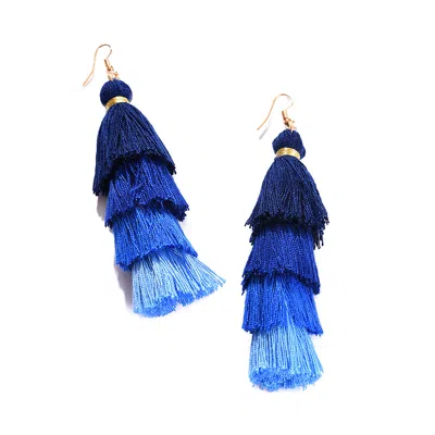 Sohi Women Blue Drop Earrings