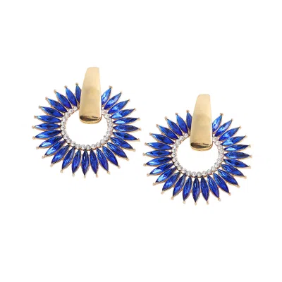 Sohi Women Blue Drop Earrings