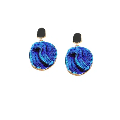 Sohi Women Blue Drop Earrings