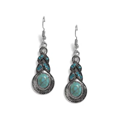 Sohi Women's Bohemian Drop Earrings In Blue