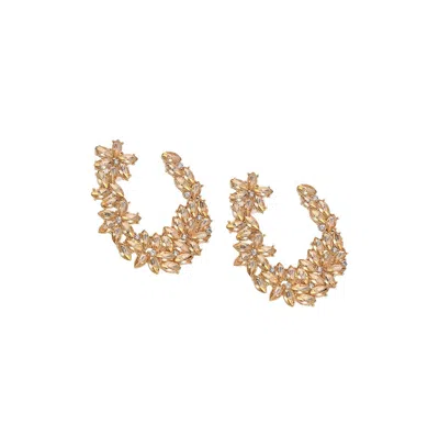 Sohi Women's Botanical Drop Earrings In Gold