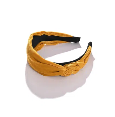 Sohi Women's Braided Hair Band In Yellow