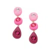 Sohi Women's Bubblegum Drop Earrings In Pink