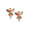 Sohi Trendy Lever Back Earrings In Gold