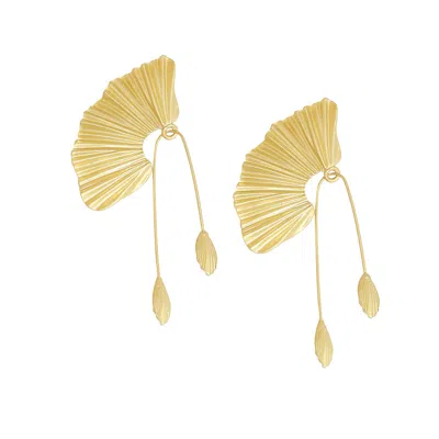 Sohi Women's California Gold Casual Drop Earrings