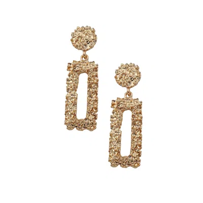Sohi Women's California Gold The Corroded Drop Earrings