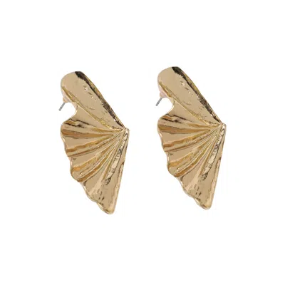 Sohi Women's California Gold The Fan Drop Earrings