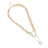 Sohi Women's California Gold The Halo Snakechain Multi-layer Necklace