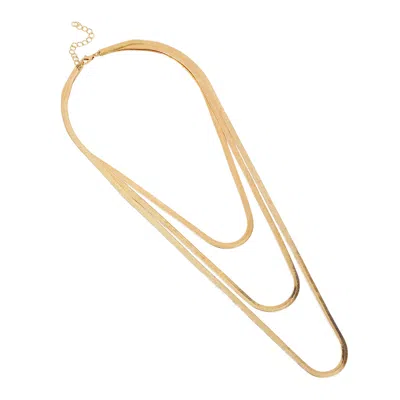 Sohi Women's California Gold The Snakechain Multi-layer Necklace
