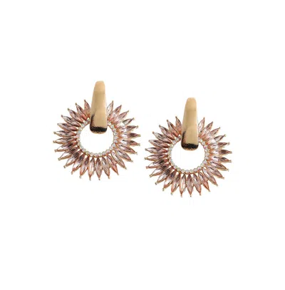 Sohi Women's Celestial Drop Earrings In Apricot