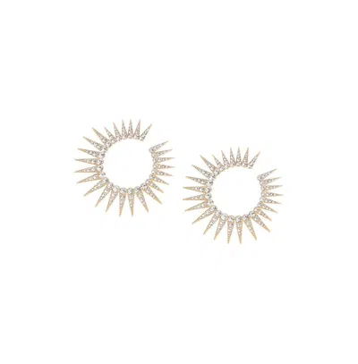 Sohi Women's Celestial Hoop Earrings In Silver