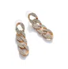 Sohi Women's Chainlink Drop Earrings In Silver