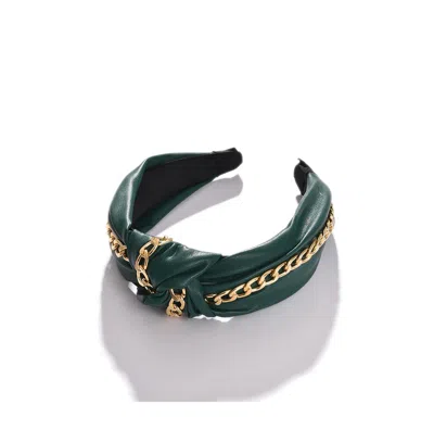 Sohi Women's Chainlink Hair Band In Green