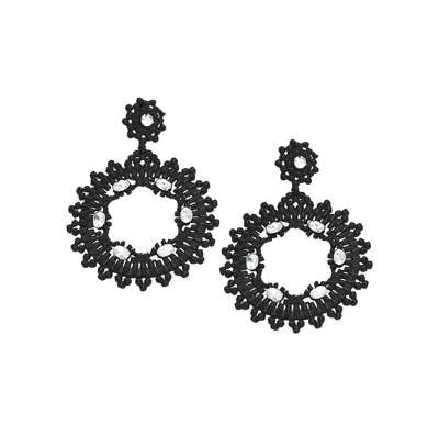 Sohi Women's Circular Drop Earrings