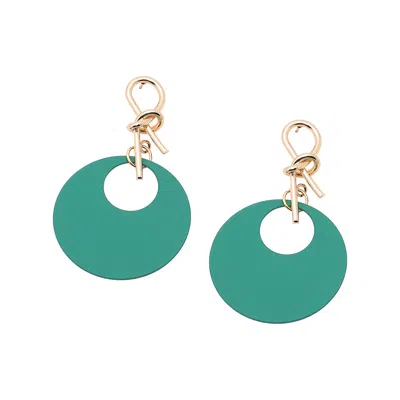 Sohi Women's Circular Drop Earrings In Blue