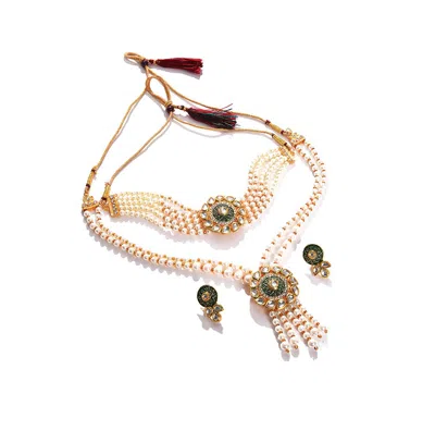 Sohi Women's Circular Jewellery Set In White