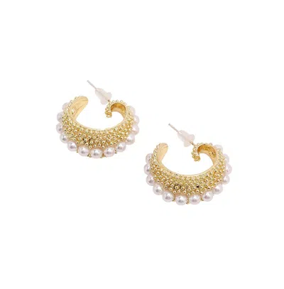 Sohi Women's Cluster Hoop Earrings