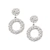 Sohi Women's Corroded Drop Earrings In Silver