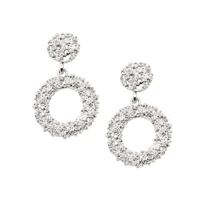 Sohi Women's Corroded Drop Earrings In Metallic