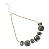 Sohi Women's Crystal Collar Necklace In Black