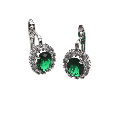 Sohi Women's Crystal Hoop Earrings