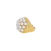 Sohi Women's Daisy White The Elizabethan Statement Ring