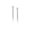 Sohi Women's Dangling Drop Earrings In Silver