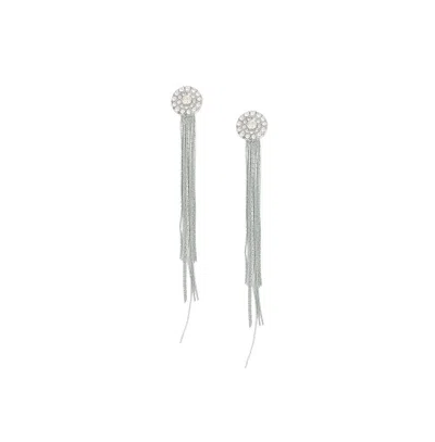 Sohi Women's Dangling Drop Earrings In Silver