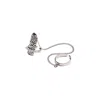 Sohi Women's Dented Wrap Nail Ring In Silver