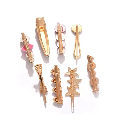 Sohi Women's Embellished Hairpin Set In Gold