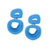 Sohi Women's Erosion Drop Earrings In Blue