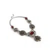 Sohi Women's Ethnic Statement Necklace In Red