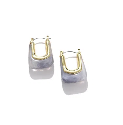 Sohi Women's Everyday Hoop Earrings In White