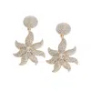 Sohi Women's Flora Bling Drop Earrings In Gold