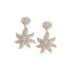 Sohi Women's Flora Bling Drop Earrings In Gold