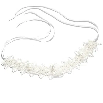 Sohi Women's Floral Choker Necklace In Metallic