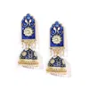 Sohi Women's Floral Drop Earrings In Blue