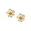 Sohi Flower Stud Earrings In Gold