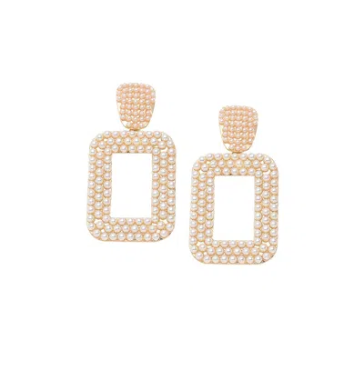 Sohi Women's Geometric Drop Earrings In Gold