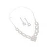 Sohi Women's Geometric Jewellery Set In Silver