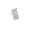Sohi Women's Gold Bling Bar Statement Ring In Silver