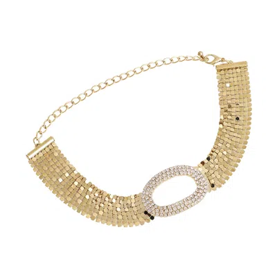 Sohi Women's Gold Bling Choker Necklace
