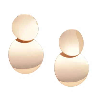 Sohi Women's Gold Circular Drop Earrings