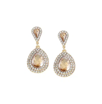 Sohi Women's Gold Dazzling Drop Earrings